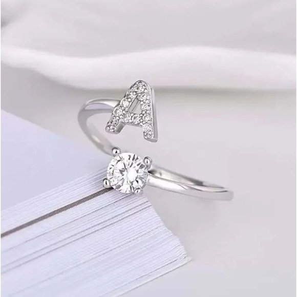 Initials Name Letter Ring - Picture 2 of 16